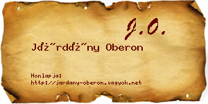 Járdány Oberon névjegykártya
